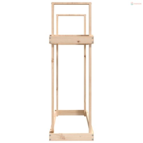 Tömör fenyőfa tűzifatartó állvány 110x35x108,5 cm