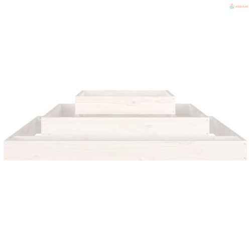 Fehér tömör fenyőfa növénytartó 110x110x27 cm