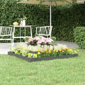 Szürke tömör fenyő növénytartó 110x110x27 cm