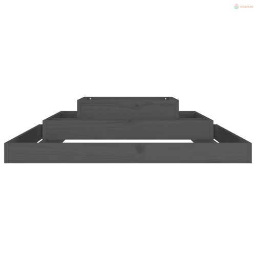 Szürke tömör fenyő növénytartó 110x110x27 cm