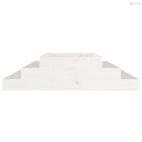 Fehér tömör fenyőfa növénytartó 110x110x27 cm