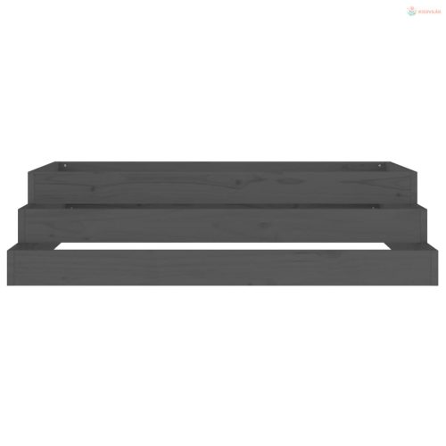 Szürke tömör fenyő növénytartó 110x110x27 cm