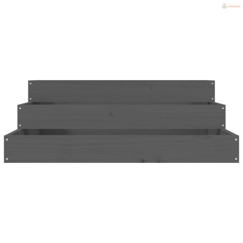 Szürke tömör fenyő növénytartó 78x78x27 cm