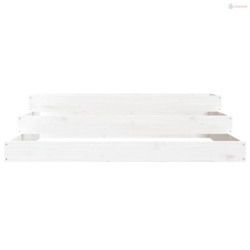 Fehér tömör fenyőfa növénytartó 107x107x27 cm