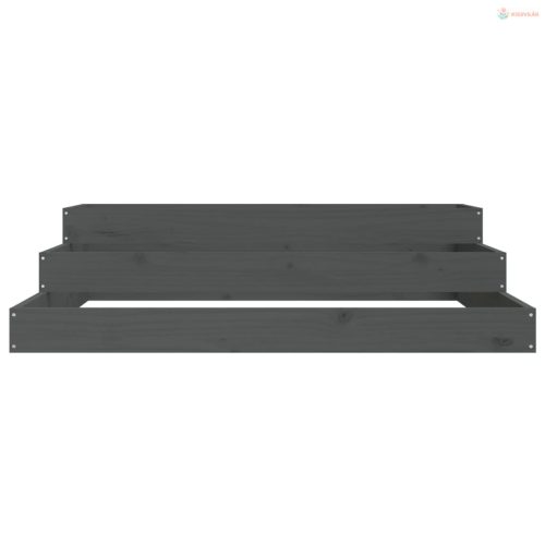 Szürke tömör fenyő növénytartó 107x107x27 cm