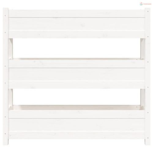 Fehér tömör fenyőfa növénytartó 112 x 25 x 104,5 cm