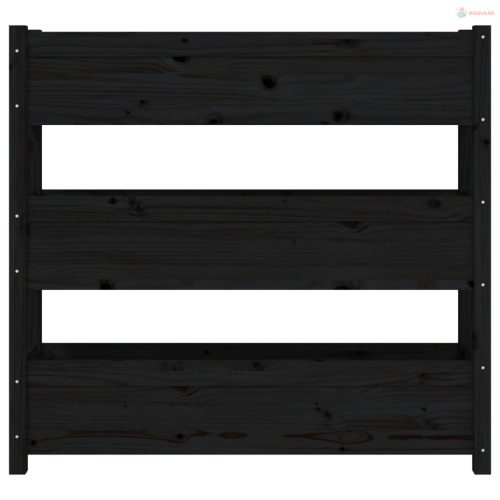 Fekete tömör fenyő növénytartó 112 x 25 x 104,5 cm