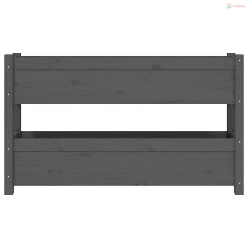 Szürke tömör fenyőfa növénytartó 112x25x66 cm