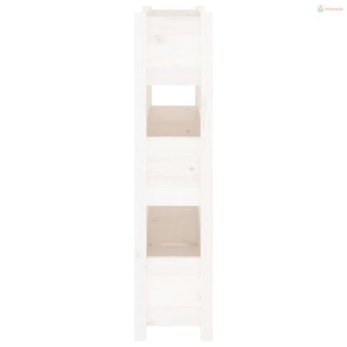 Fehér tömör fenyőfa növénytartó 77x25x104,5 cm