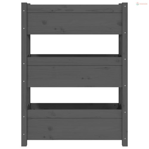 Szürke tömör fenyőfa növénytartó 77 x 25 x 104,5 cm