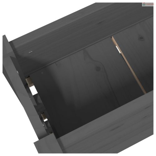 Szürke tömör fenyőfa növénytartó 77 x 25 x 104,5 cm