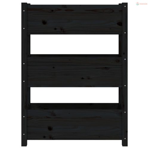 Fekete tömör fenyő növénytartó 77x25x104,5 cm