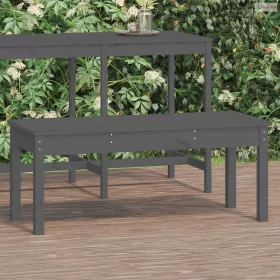 Szürke tömör fenyőfa kerti pad 109x44x45 cm