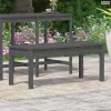 Szürke tömör fenyőfa kerti pad 109x44x45 cm
