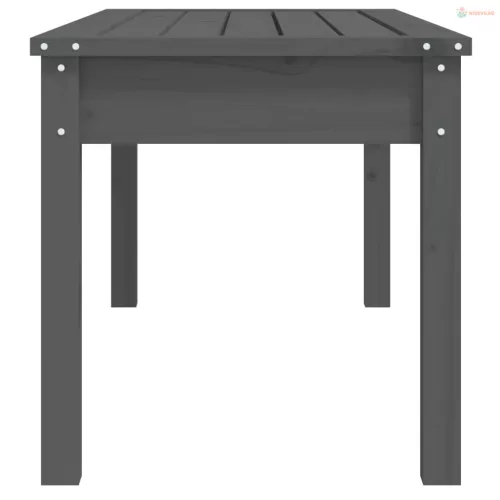 Szürke tömör fenyőfa kerti pad 109x44x45 cm