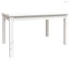Fehér tömör fenyőfa kerti asztal 82,5x50,5x45 cm