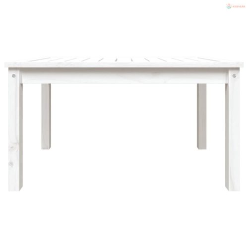 Fehér tömör fenyőfa kerti asztal 82,5x50,5x45 cm