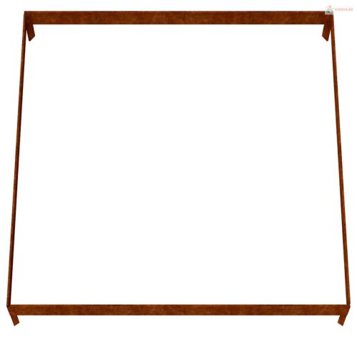 Corten acél kerti magaságyás 100 x 100 x 18,5 cm