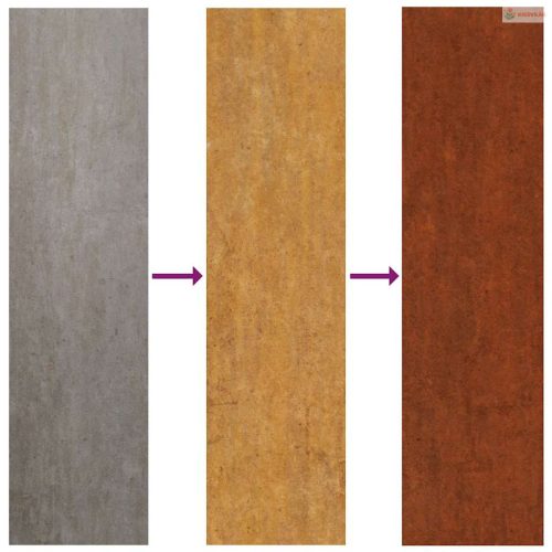 Corten acél kerti magaságyás 100 x 100 x 18,5 cm