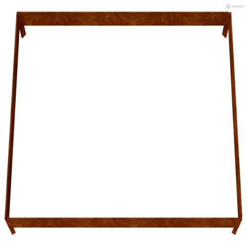 Corten acél kerti magaságyás 100x100x26 cm