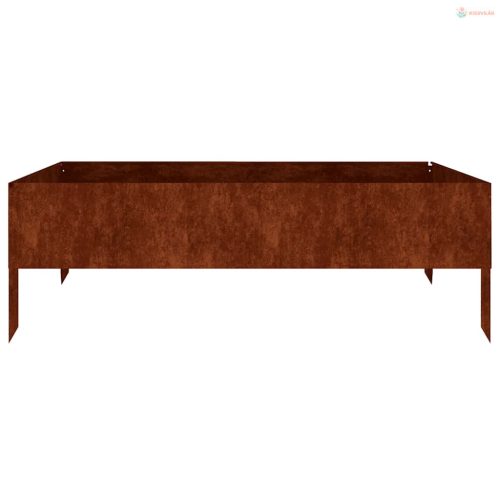 Corten acél kerti magaságyás 100x100x33,5 cm