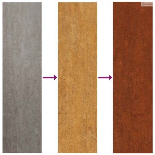 Corten acél kerti magaságyás 100 x 100 x 41 cm