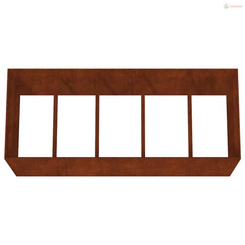 Corten acél kerti magaságyás 200x80x80 cm