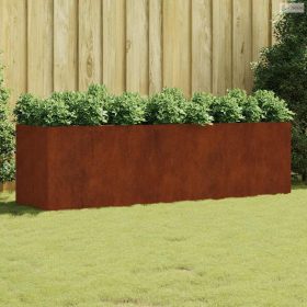 Corten acél kerti magaságyás 280x80x80 cm