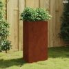 Corten acél kerti növénytartó 50x43x75 cm