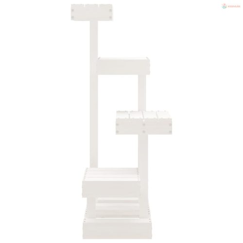 Fehér tömör fenyő macskabútor 45,5x49x103 cm