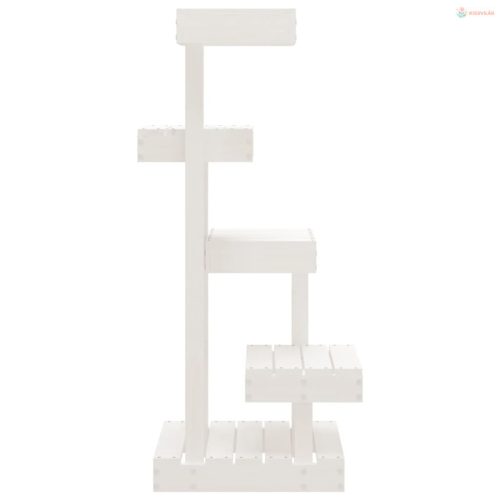 Fehér tömör fenyő macskabútor 45,5x49x103 cm