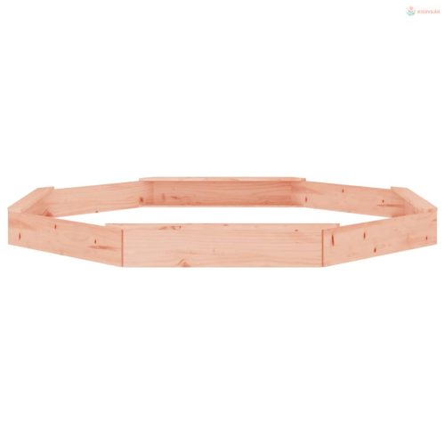 Nyolcszög alakú tömör duglászfenyő homokozó ülésekkel