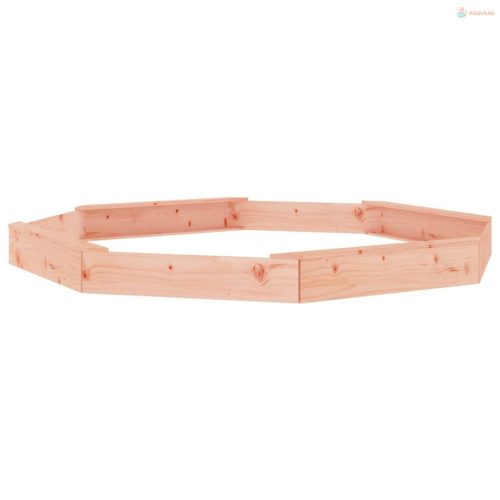 Nyolcszög alakú tömör duglászfenyő homokozó ülésekkel