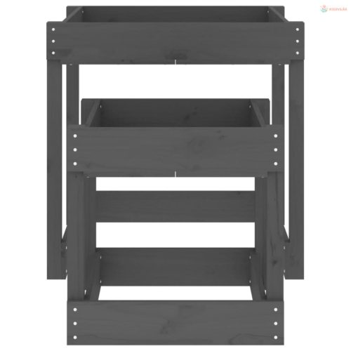 2 db szürke tömör fenyőfa homokozó asztal