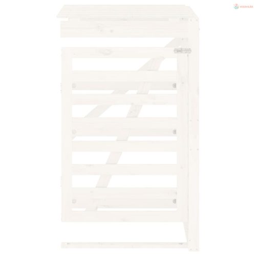 Fehér tömör fenyőfa szemeteskuka tároló hosszabbító