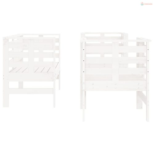 3 részes fehér tömör fenyőfa kerti ülőgarnitúra