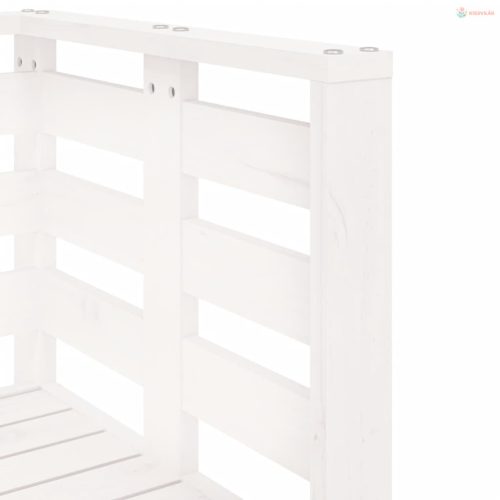 3 részes fehér tömör fenyőfa kerti ülőgarnitúra