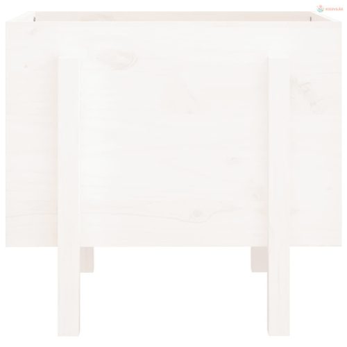 Fehér tömör fenyő kerti növénytartó 62 x 50 x 57 cm