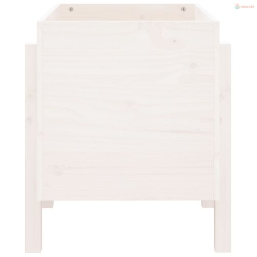 Fehér tömör fenyő kerti növénytartó 62 x 50 x 57 cm