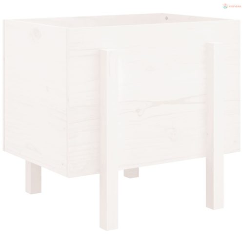 Fehér tömör fenyő kerti növénytartó 62 x 50 x 57 cm