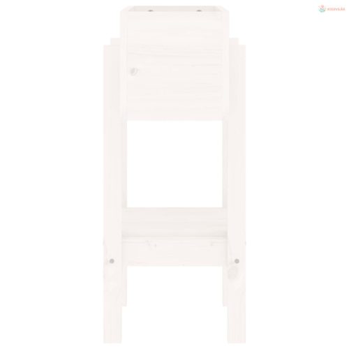 Fehér tömör fenyő kerti növénytartó 62 x 30 x 69 cm