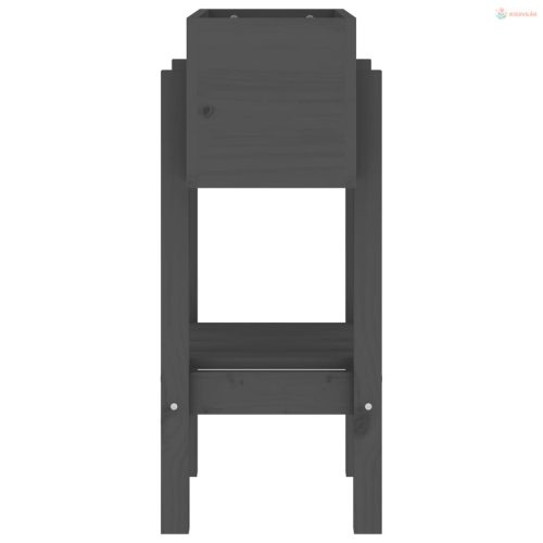 Szürke tömör fenyő kerti növénytartó 62 x 30 x 69 cm