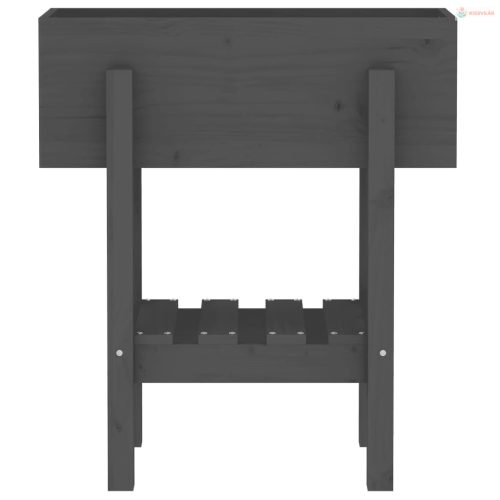 Szürke tömör fenyő kerti növénytartó 62 x 30 x 69 cm