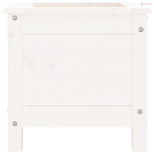 Fehér tömör fenyő kerti növénytartó 40x40x39 cm