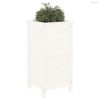 Fehér tömör fenyő kerti növénytartó 40x40x78 cm