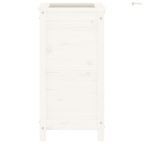 Fehér tömör fenyő kerti növénytartó 40x40x78 cm