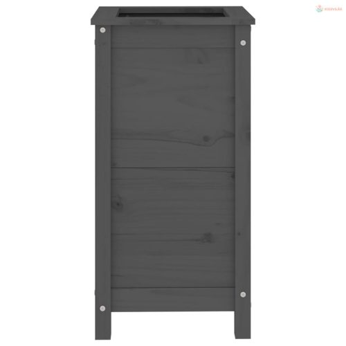 Szürke tömör fenyő kerti növénytartó 40x40x78 cm