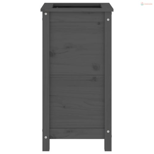 Szürke tömör fenyő kerti növénytartó 40x40x78 cm