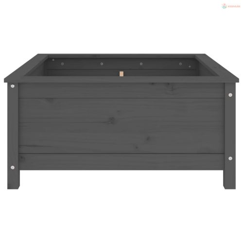 Szürke tömör fenyő kerti növénytartó 82,5x82,5x39 cm