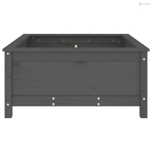 Szürke tömör fenyő kerti növénytartó 82,5x82,5x39 cm